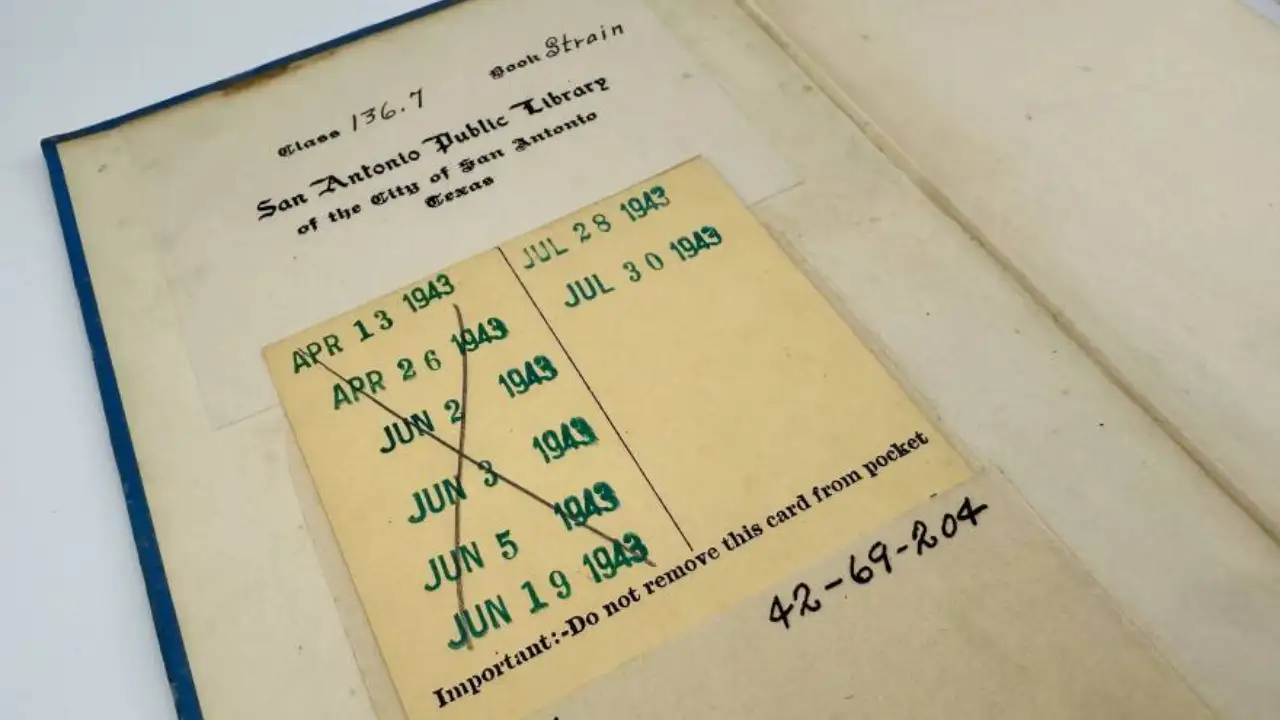 Overdue Book Finally Returned: 1943 San Antonio loan arrives from Oregon; no late fee owed